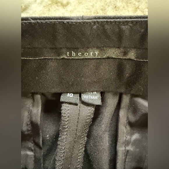 Theory Women’s Black Ibbey C Fostered Dress Pants - Size 10 - Picture 5 of 8